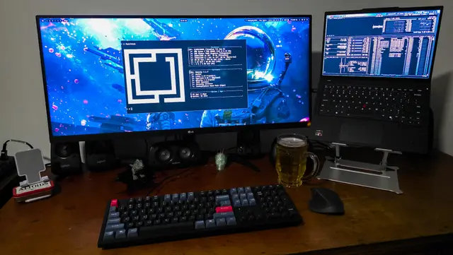 My first thinkpad! with Omarchy btw :3